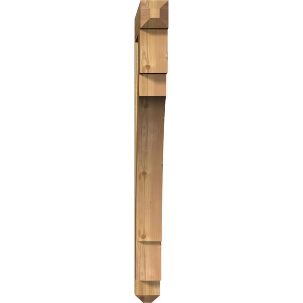 Merced Craftsman Rough Sawn Bracket, Western Red Cedar, 4W X 34D X 46H